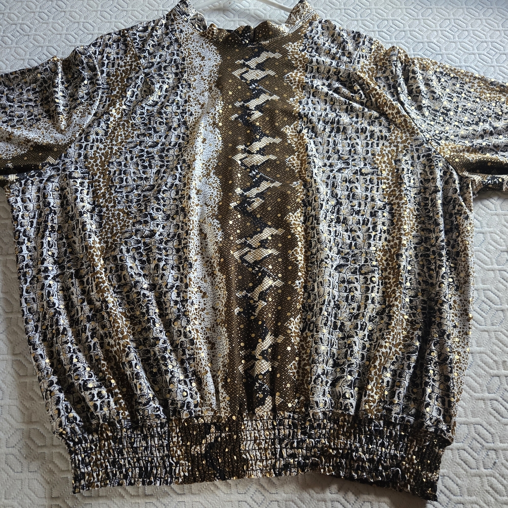 Draper's & Damon's Animal Print With Polka Dots and Elastic Waist & Cuffs